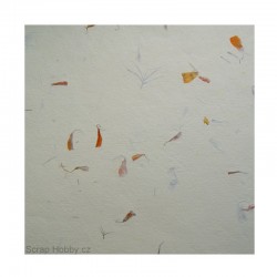 Hedvábný barevný papír s květinami - 3 - žlutý