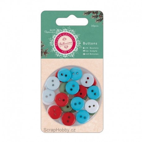 Knoflíčky - Bellissima Christmas - 30ks