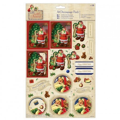 A4 - Papírové výřezy - Dopis Santovi.