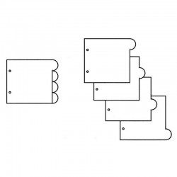 Album s vlnkami - 15,3x13 - 4listy