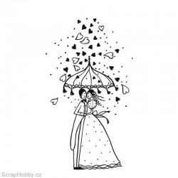 Razítko dřevěné - Svatební déšť