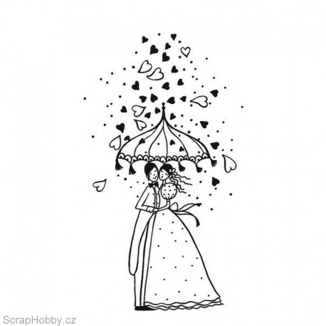 Razítko dřevěné - Svatební déšť