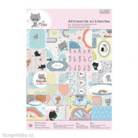 Sada papírů a výřezů - Ultimate A4 - 48ks - Little Meow