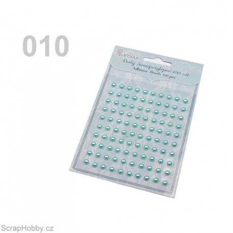 Samolepící perličky - Zelené 100ks