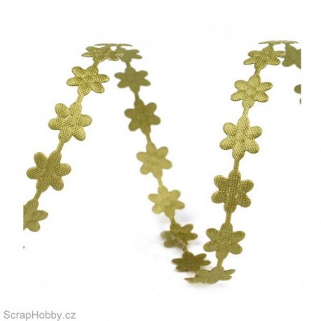 Stužky kytičkaté - zelená