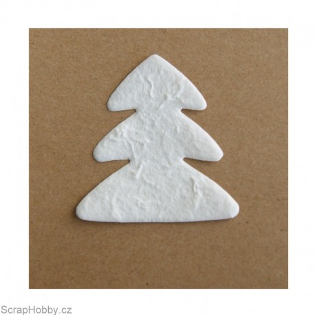 Stromeček z ručního papíru - bílý