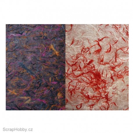 Ruční papír - Lokta - Konopí - tmavé