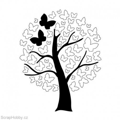 Razítko dřevěné - Motýlí strom