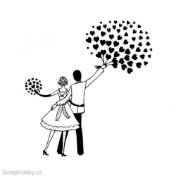 Razítko dřevěné - Zamilovaní