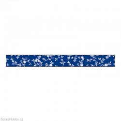 Washi páska - Modré s květinami 