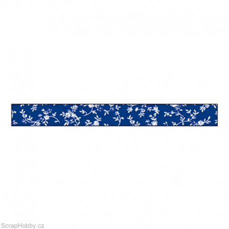 Washi páska - Modré s květinami 