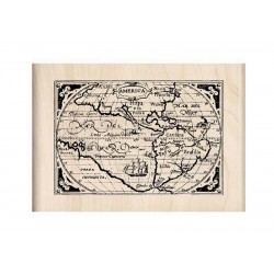 Scrapbooking - Razítko dřevěné - Mapa