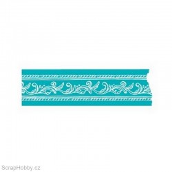 Washi páska - Elegantní vlnky - modré - 7m x 20mm