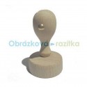 Kulaté, dřevěné držátko k razítkům v prům. 3,5cm