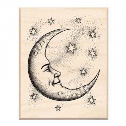 Scrapbooking - Razítko dřevěné - Měsíček