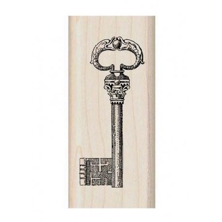 Scrapbooking - Razítko dřevěné - Ozdobný klíč