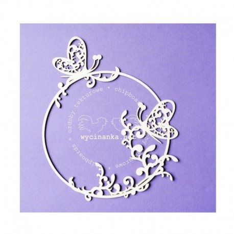 Chipboard - Rámeček s motýlky - 1ks