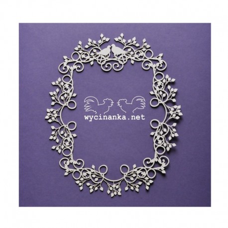 Chipboard - Rámeček s holubičkami - 1ks