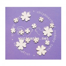 Chipboard - Čtyřlístky - 14ks