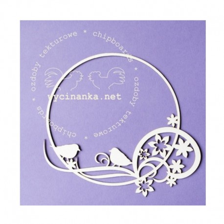 Chipboard - Rámeček s ptáčky - 1ks