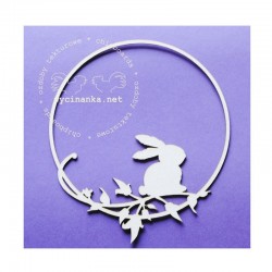 Chipboard - Rámeček se zajíčkem - 1ks