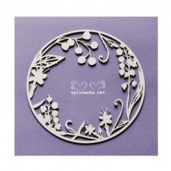 Chipboard - Rámeček s květinkami - 1ks