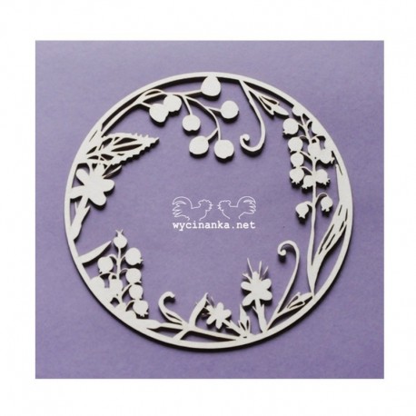 Chipboard - Rámeček s květinkami - 1ks