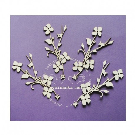 Chipboard - kytičky - Břečťan - 4ks