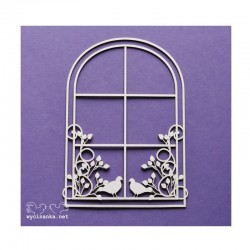 Chipboard - Dvojitý rámeček s holubičkami - 1ks