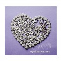 Chipboard - Krajkové srdíčko - 1ks