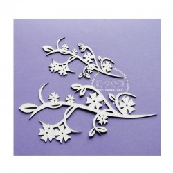 Chipboard - Bordura s kytičkami - 2ks