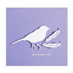 Chipboard - Ptáček + 2 pírka