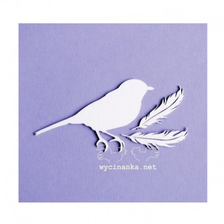 Chipboard - Ptáček + 2 pírka