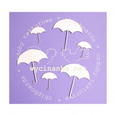 Chipboard - Deštníčky - 6ks