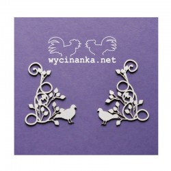 Chipboard - Krucánky s ptáčkem + 2 ptáčkové - 4ks