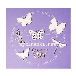 Chipboard - Motýlci a vážky - 7ks