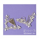Chipboard - Růžek s deštníčkem a s buřinkou - 2ks