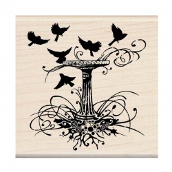 Scrapbooking - Razítko dřevěné - Ptačí pítko