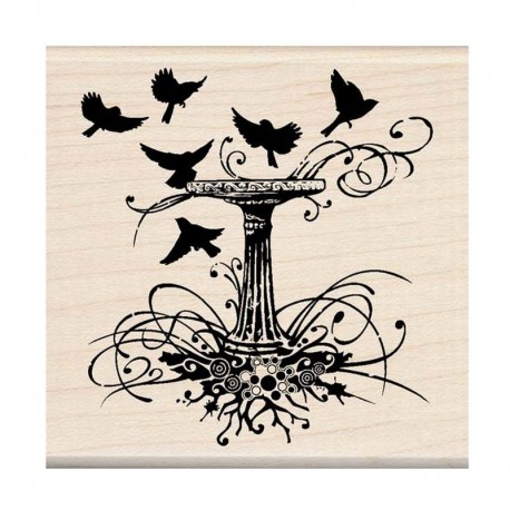 Scrapbooking - Razítko dřevěné - Ptačí pítko