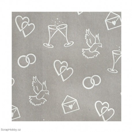 Transparentní papír - Svatební - A4