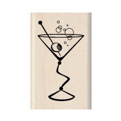 Scrapbooking - Razítko dřevěné - Martini