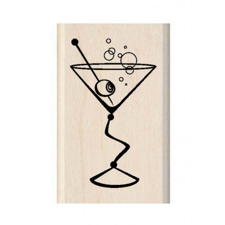 Scrapbooking - Razítko dřevěné - Martini