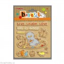 Gelové razítko - Basic&K - Live Laugh, Love - 10ks