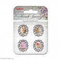 Samolepky - Kovové - French Journey - Růžičky