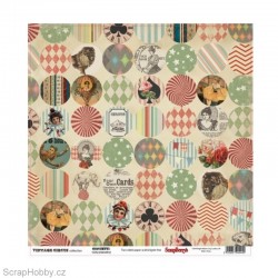 Oboustranný papír - Vintage Circus - Confetti