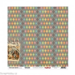 Oboustranný papír - Vintage Circus - Fireworks