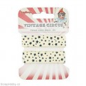 Bavlněná tištěná stuha - Vintage Circus - Hvězdy - 2m