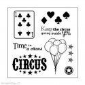 Gelové razítko - Vintage Circus - Cards - 8ks