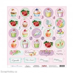 Jednostranný papír - Afternoon Tea - Cupcakes