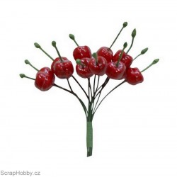 Dekorační svazek třešniček - 12ks.